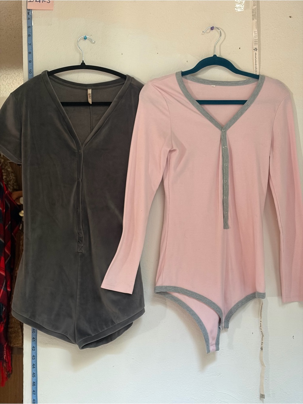 Bodysuit and Velvet bodysuit